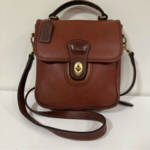 Auth & Rare! Vintage Coach Elliot Sheridan 4135 tan leather crossbody bag